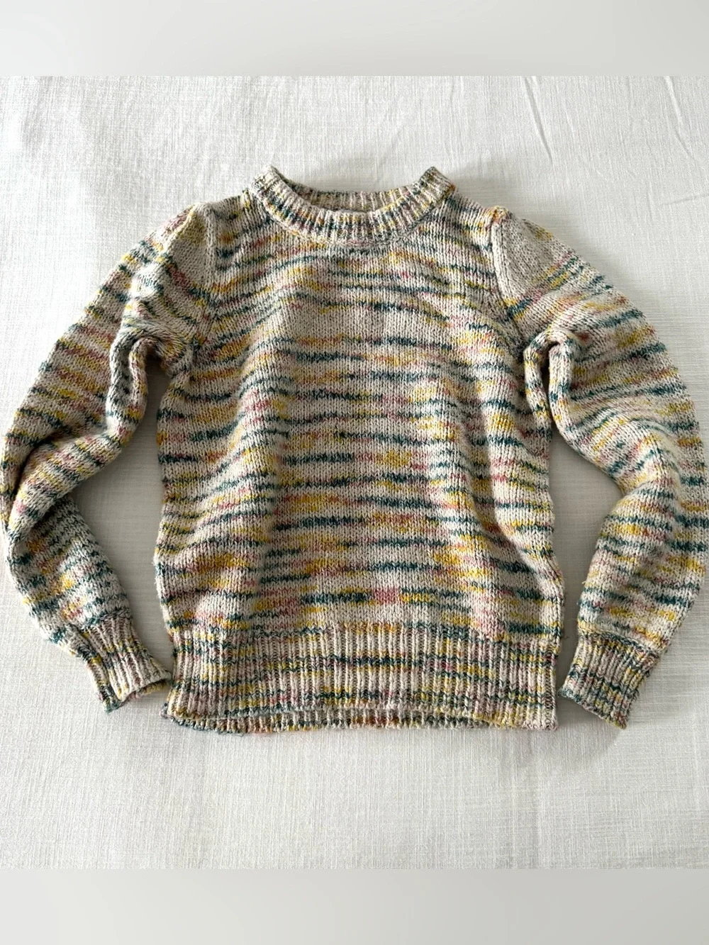 Rails Sybil White Space Dye Sweater - Small